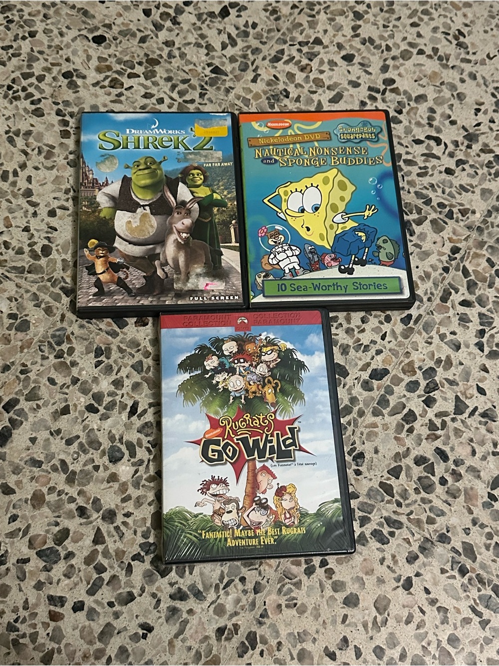 Shrek 2, SpongeBob & Rugrats Go Wild DVD Bundle